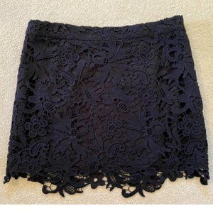 Banana Republic Laced Lined Pencil Mini Skirt